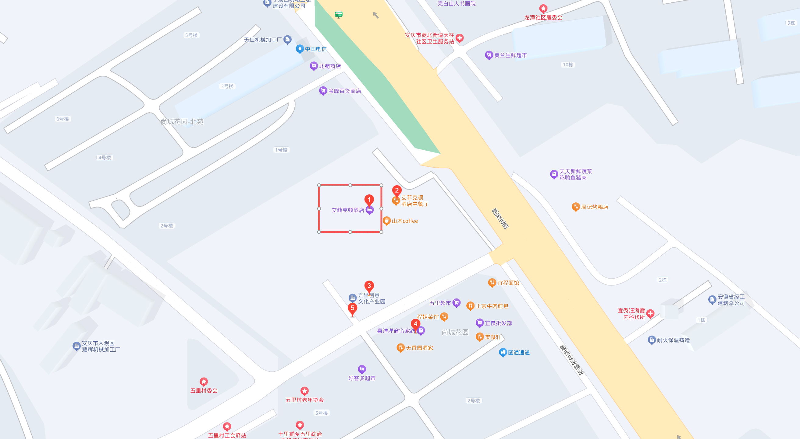 安庆制造基地庆典中心位置示意图